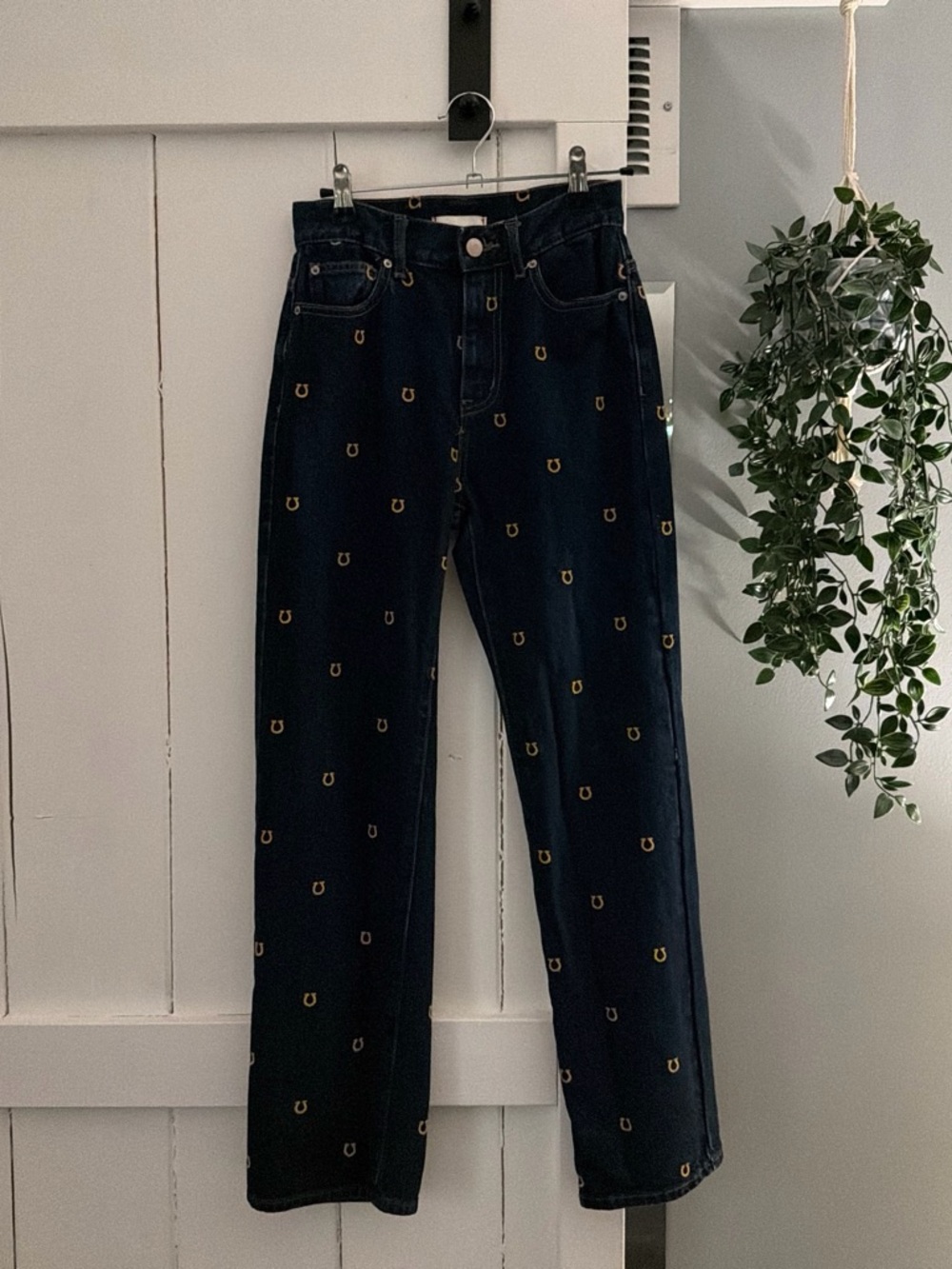 BDG Dark Blue Horseshoe Embroidered Women’s Jeans